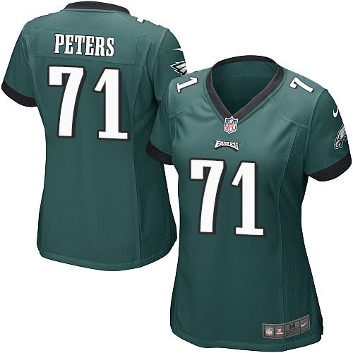 Nike Eagles #71 Jason Peters Midnight Green Team Color Women's Stitched NFL New Elite Jersey
